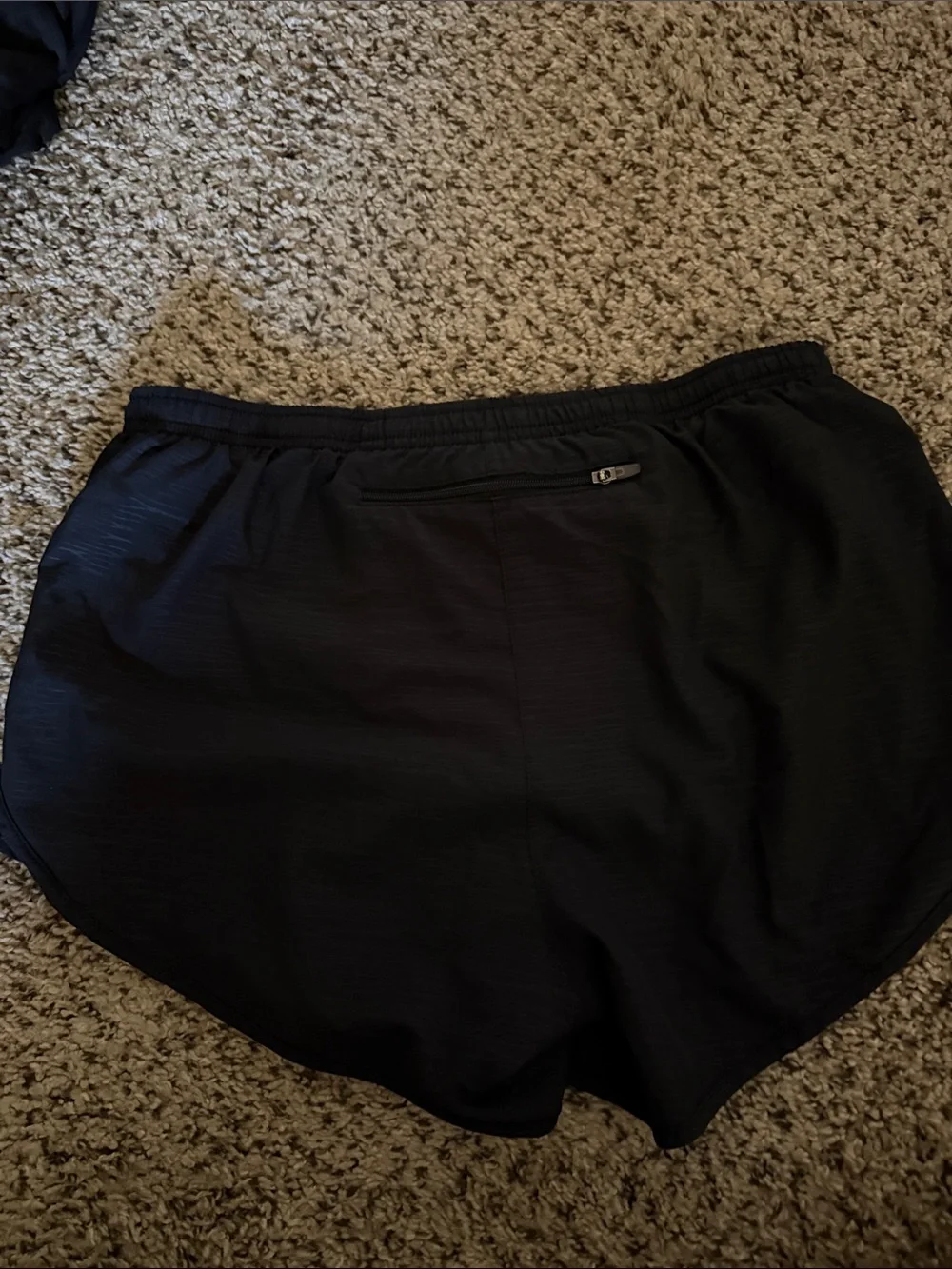Nike Black Running Shorts with Silver Swoosh
